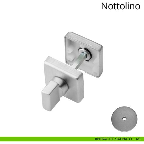 Nottolino per porta 014 Linea Calì con rosetta quadrata antracite satinato