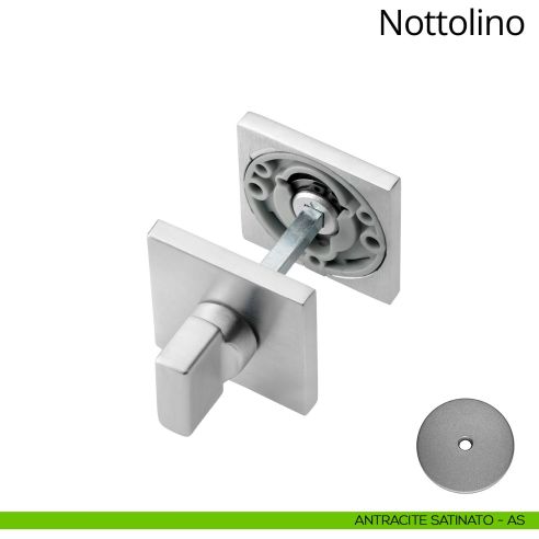 Nottolino per porta 024 Linea Calì con rosetta quadrata bassa zama as