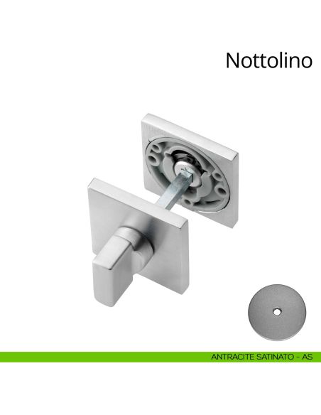 Nottolino per porta 024 Linea Calì con rosetta quadrata bassa zama as