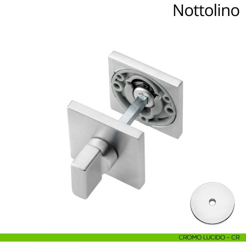 Nottolino per porta 024 Linea Calì con rosetta quadrata bassa zama cr