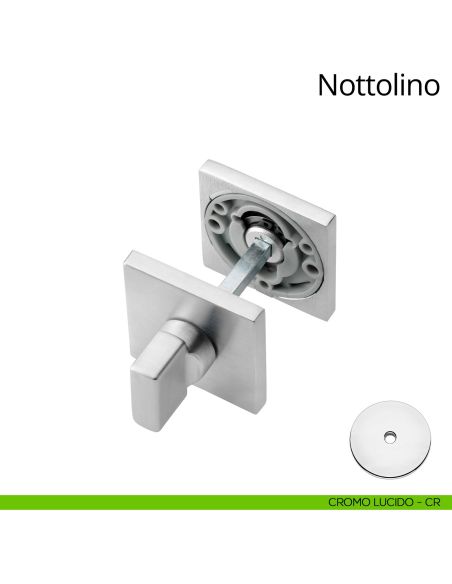 Nottolino per porta 024 Linea Calì con rosetta quadrata bassa zama cr