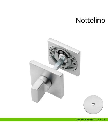 Nottolino per porta 024 Linea Calì con rosetta quadrata bassa zama