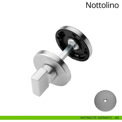 Nottolino per porta 027 Linea Calì con rosetta tonda zama antracite satinato