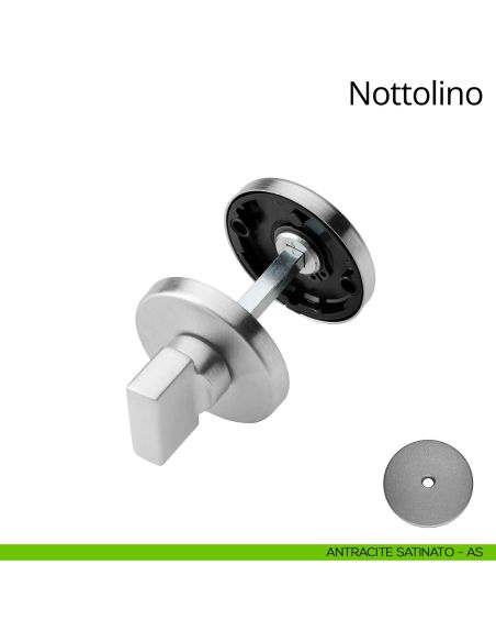 Nottolino per porta 027 Linea Calì con rosetta tonda zama antracite satinato