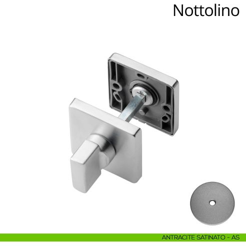 Nottolino per porta 088 Linea Calì con rosetta quadrata zama antracite satinato