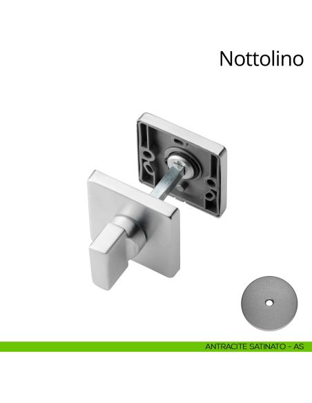 Nottolino per porta 088 Linea Calì con rosetta quadrata zama antracite satinato