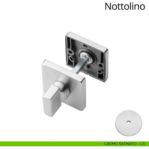 Nottolino per porta 088 Linea Calì con rosetta quadrata zama cromo satinato