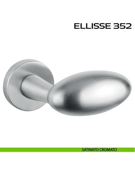 Maniglia per porta Ellisse 352 Reguitti con rosetta a pressione cromato