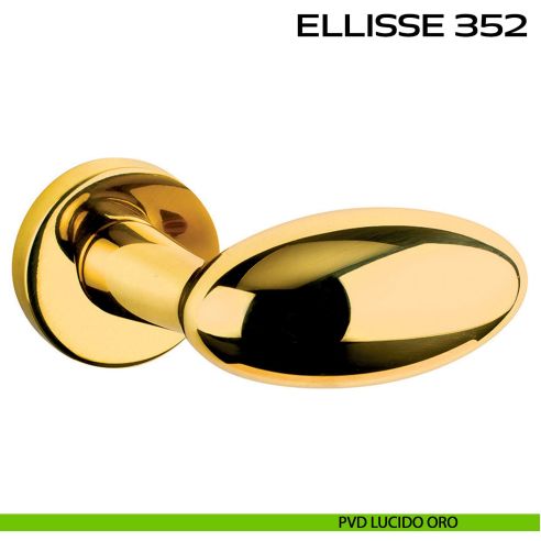 Maniglia per porta Ellisse 352 Reguitti con rosetta a pressione pvd