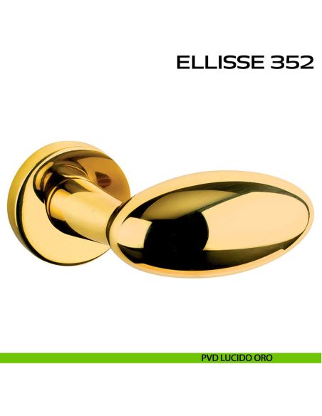 Maniglia per porta Ellisse 352 Reguitti con rosetta a pressione pvd
