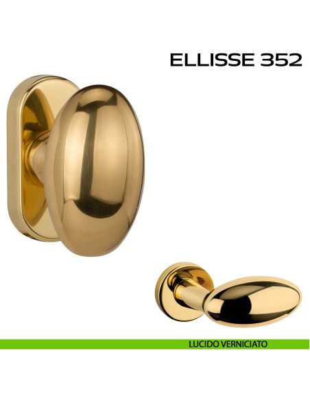 Maniglia martellina DK per finestra Ellisse 352 Reguitti lucido