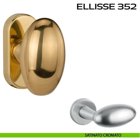 Maniglia martellina DK per finestra Ellisse 352 Reguitti cromato