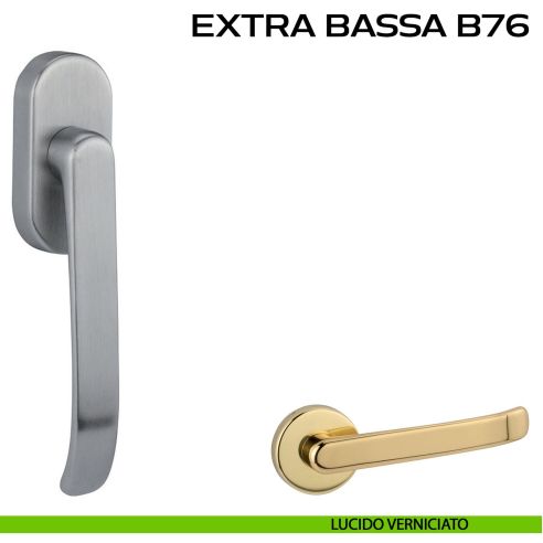 Maniglia DK ribassata per finestra Extra Bassa B76 Reguitti lucido