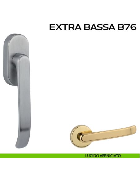 Maniglia DK ribassata per finestra Extra Bassa B76 Reguitti lucido