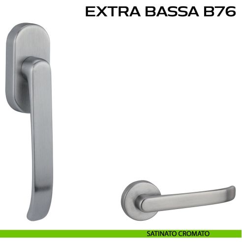 Maniglia DK ribassata per finestra Extra Bassa B76 Reguitti satinato