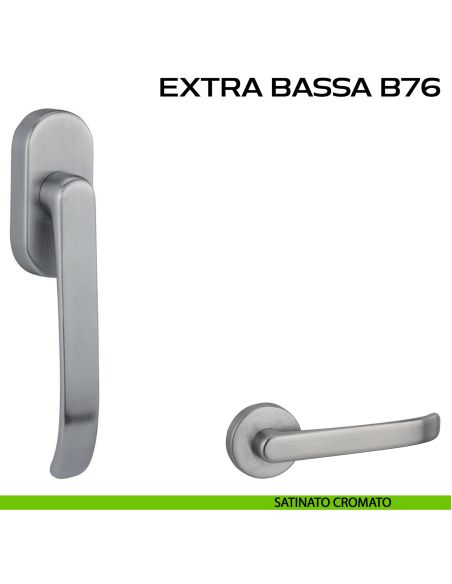 Maniglia DK ribassata per finestra Extra Bassa B76 Reguitti satinato