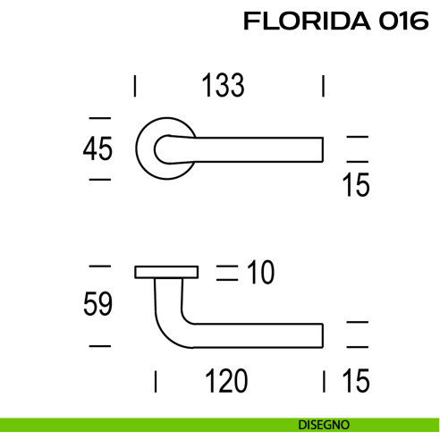 Maniglia per porta Florida 016 Reguitti