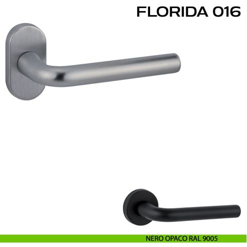 Maniglia per porta Florida 016 Reguitti con rosetta ovale nero