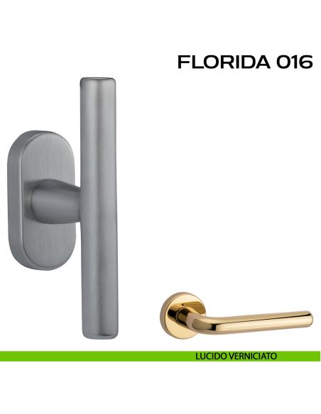 Maniglia martellina DK per finestra Florida 016 Reguitti lucido