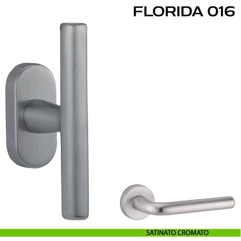 Maniglia martellina DK per finestra Florida 016 Reguitti satinato