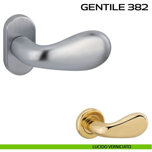 Maniglia per porta Gentile 382 Reguitti con rosetta ovale lucido