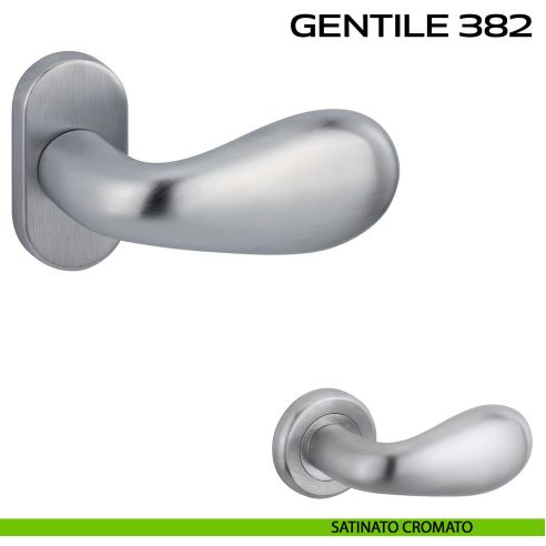 Maniglia per porta Gentile 382 Reguitti con rosetta ovale cromato