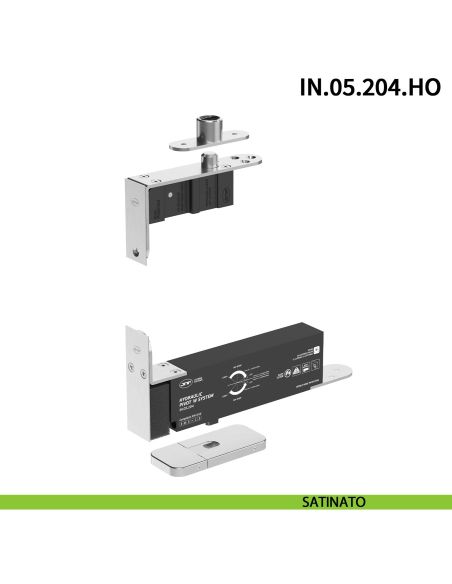 Cerniera a bilico Pivot idraulica per porta JNF IN.05.204.HO chiusura automatica portata 100 kg Satinato