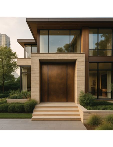 Cerniera a bilico Pivot idraulica per porta JNF IN.05.204.HO chiusura automatica portata 100 kg PVD Titanium Black