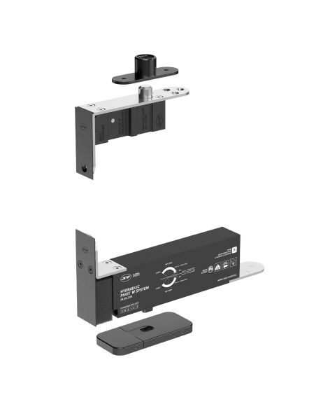 Cerniera a bilico Pivot idraulica per porta JNF IN.05.204.HO chiusura automatica portata 100 kg PVD Titanium Black