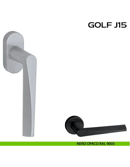 Maniglia martellina DK per finestra Golf J15 Reguitti nero