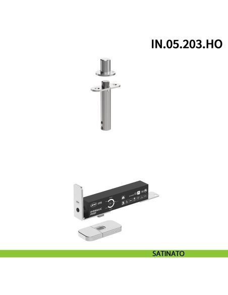 Cerniera pivot per porta interna a bilico JNF IN.05.203.HO chiusura automatica portata 60 kg Satinato