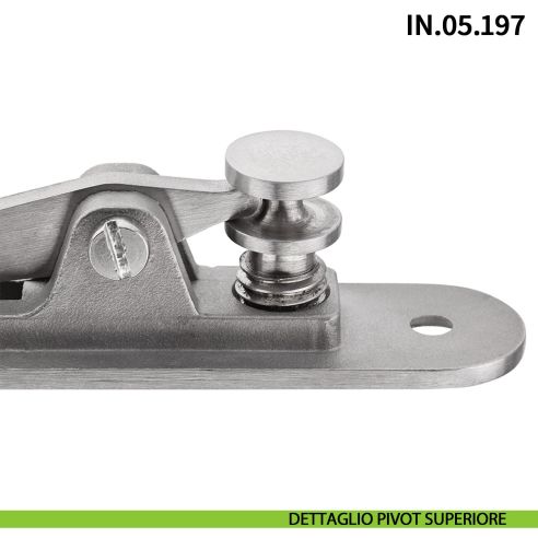 Cerniera a scomparsa per porta a bilico JNF IN.05.207 pivot con rotazione a 360° portata 200 kg