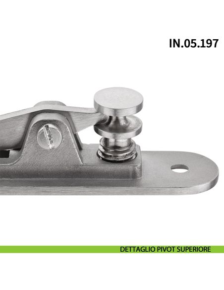 Cerniera a scomparsa per porta a bilico JNF IN.05.207 pivot con rotazione a 360° portata 200 kg