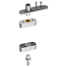 Cerniera pivot a scomparsa JNF IN.05.202.A fissaggio a pavimento con perno a vite portata 100 kg