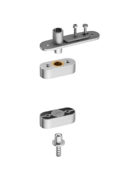 Cerniera pivot a scomparsa JNF IN.05.202.A fissaggio a pavimento con perno a vite portata 100 kg