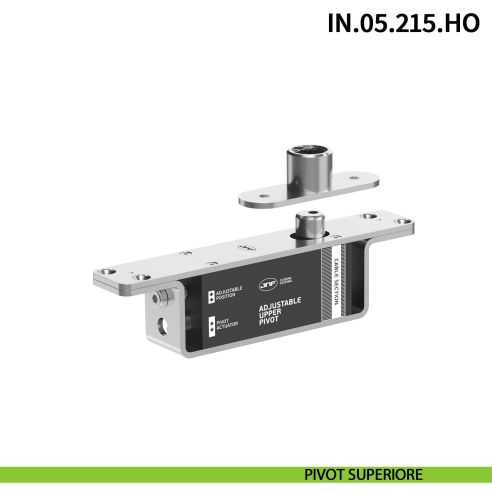 Cerniera pivot idraulica per porta di grandi dimensioni JNF IN.05.215.HO chiusura automatica portata 350 kg Satinato