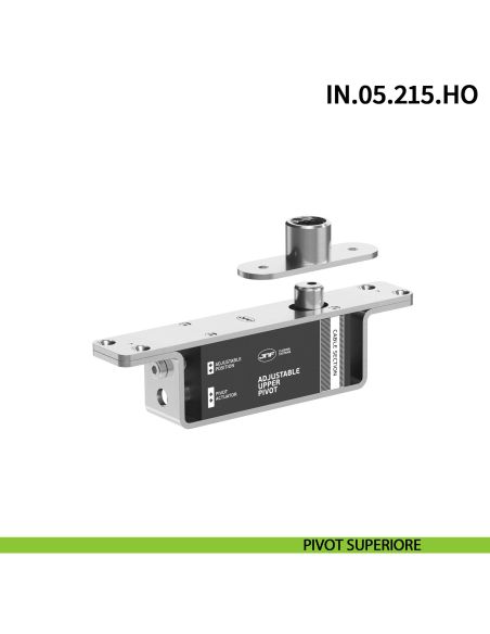 Cerniera pivot idraulica per porta di grandi dimensioni JNF IN.05.215.HO chiusura automatica portata 350 kg Satinato