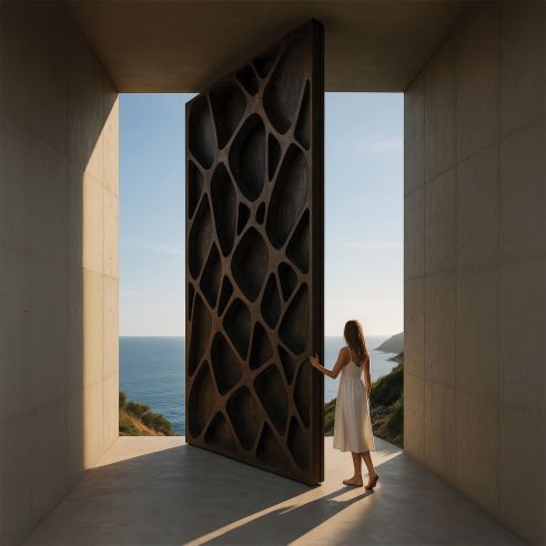 Cerniera pivot idraulica per porta a bilico di grandi dimensioni JNF IN.05.216.HO chiusura automatica portata 500 kg Satinato