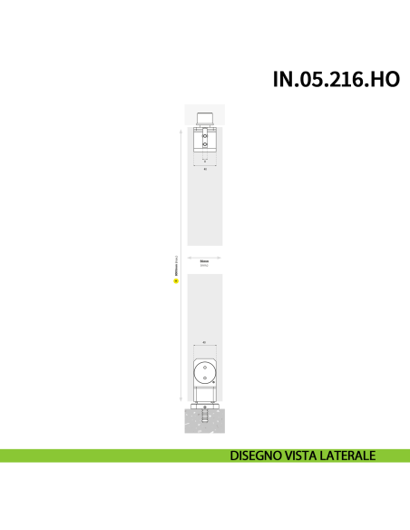 Cerniera pivot idraulica per porta a bilico di grandi dimensioni JNF IN.05.216.HO chiusura automatica portata 500 kg Satinato