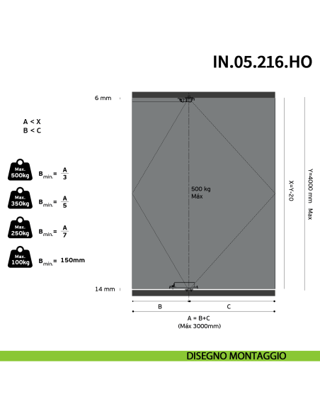 Cerniera pivot idraulica per porta a bilico di grandi dimensioni JNF IN.05.216.HO chiusura automatica portata 500 kg Satinato