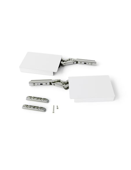 Emuca Braccetto per ante a ribalta verso l'alto Altius Lift, Forza 560-1800 (low L), Acciaio e tecnoplastica,  Bianco