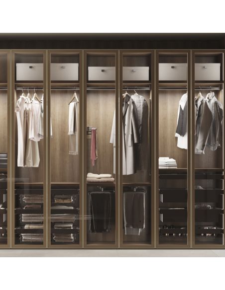 Emuca Lotto di 2 barre appendiabiti per armadio Luxe lunghi 1,15 m con reggitubi, Alluminio e Tecnoplastica, Titanio