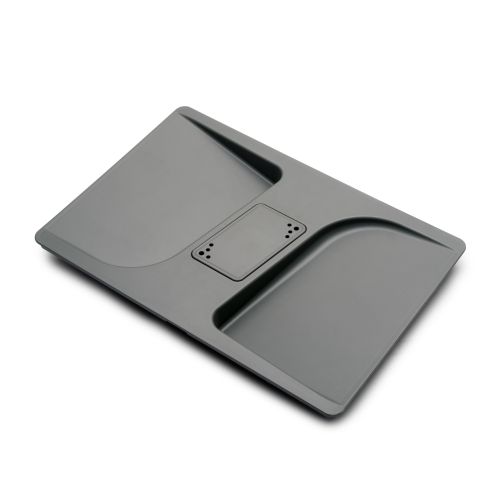 Emuca Contenitori per cassetti da cucina Recycle con coperchio anti-odore, Altezza 216mm, 2x12 lt, Grigio antracite Tecnoplastic