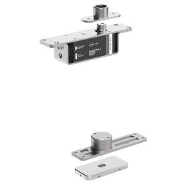 Cerniera pivot per porta a bilico pesante JNF IN.05.501 rotazione libera 360° portata 500 kg Satinato