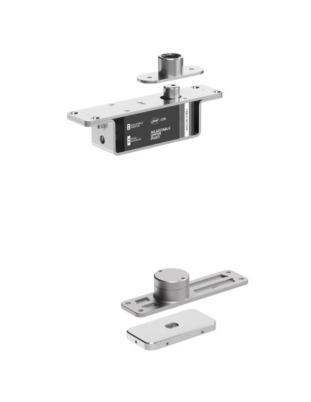 Cerniera pivot per porta a bilico pesante JNF IN.05.501 rotazione libera 360° portata 500 kg Satinato