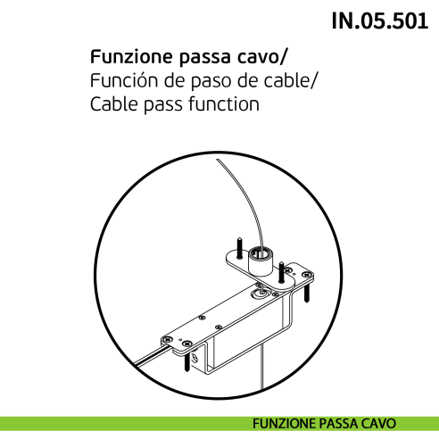 Cerniera pivot per porta a bilico pesante JNF IN.05.501 rotazione 360° portata 500 kg Satinato - disegno