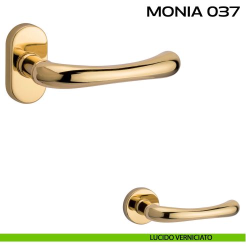 Maniglia per porta Monia 037 Reguitti con rosetta ovale lucido