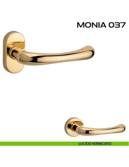 Maniglia per porta Monia 037 Reguitti con rosetta ovale lucido