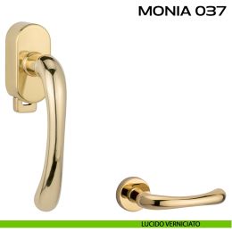 Maniglia per finestra DK con pulsante su placca Monia 037 Reguitti 2