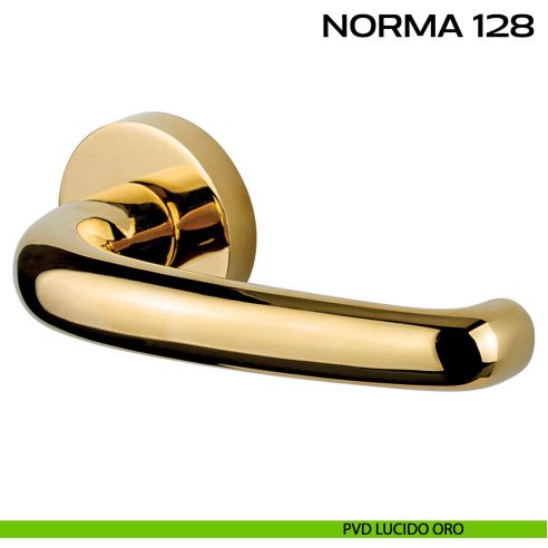 Maniglia per porta Norma 128 Reguitti pvd oro